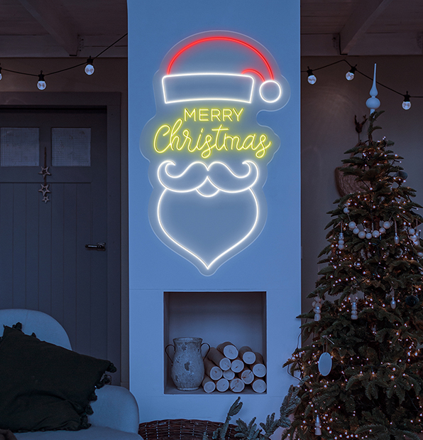 Merry Christmas Santa Neon Light Sign